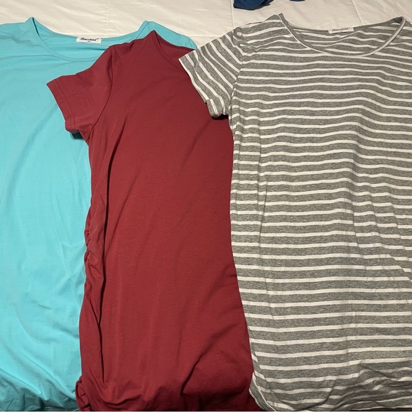 Lot of 3 Classic Side-Ruched Maternity T-Shirts, Like New! XXL - Picture 3 of 9